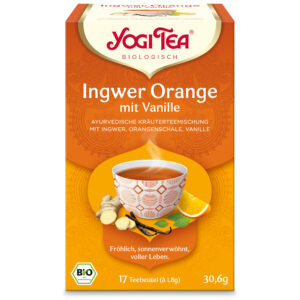 YOGI TEA® Ingwer Ayurvedische Kräuter-, Gewürz- und Früchteteemischung mit Fruchtextrakten. Ingwer, Orangen und Vanille bei plantenfit