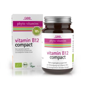 Vitamin B12 Compact Bio GSE Nahrungsergänzungsmittel zur Versorgung mit Vitamin B12 aus biologischem Shiitake-Extrakt als Phyto Vitamin