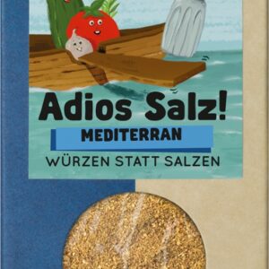 Adios Salz mediterrane Gemüsemischung zum Würzen anstatt Salzen mit Tomaten Basilikum Origanum Thymian Knoblauch Rosmarin Paprika u.a.