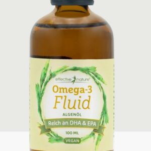Omega-3 Fluid – Algenöl 100 ml effektive nature Omega 3 Öl aus Algenöl (Alge Schizochytrium sp. (Herkunft: USA)). Enthält die 2 DHA und EPA